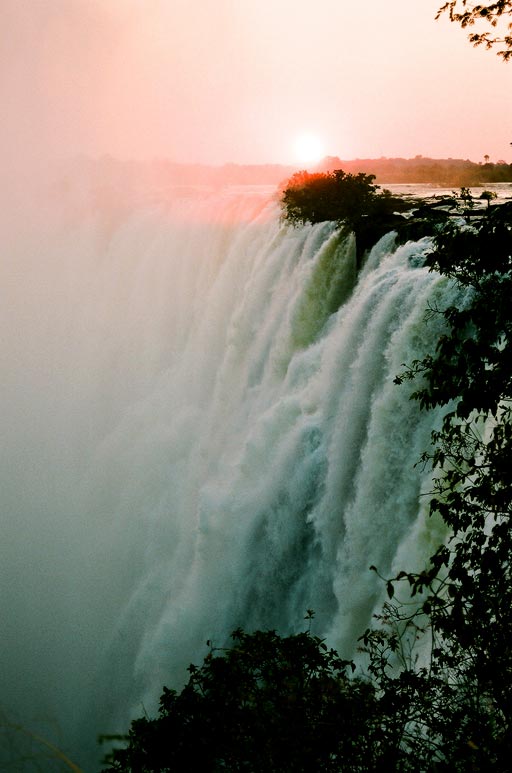 Victoria Falls sunset Zambian side